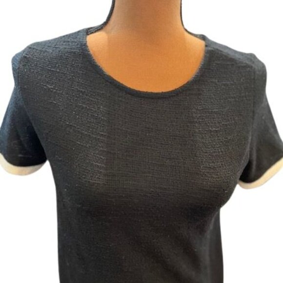 Zara Trafaluc Short Sleeve Shirt in Back with White Detail on Sleeves – Medium - Picture 2 of 5